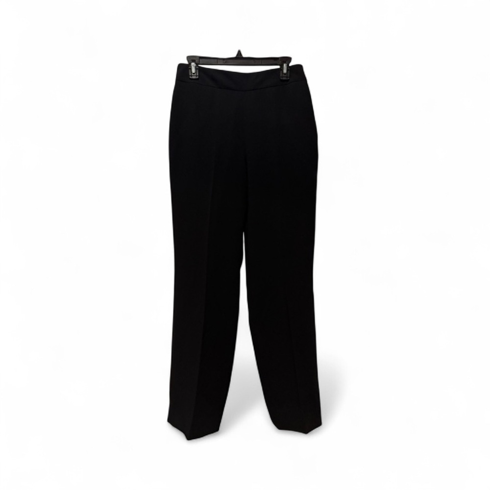 Louben Black Wide Leg Dress Pants Size 8 | Side Zip Tailored Work Trousers